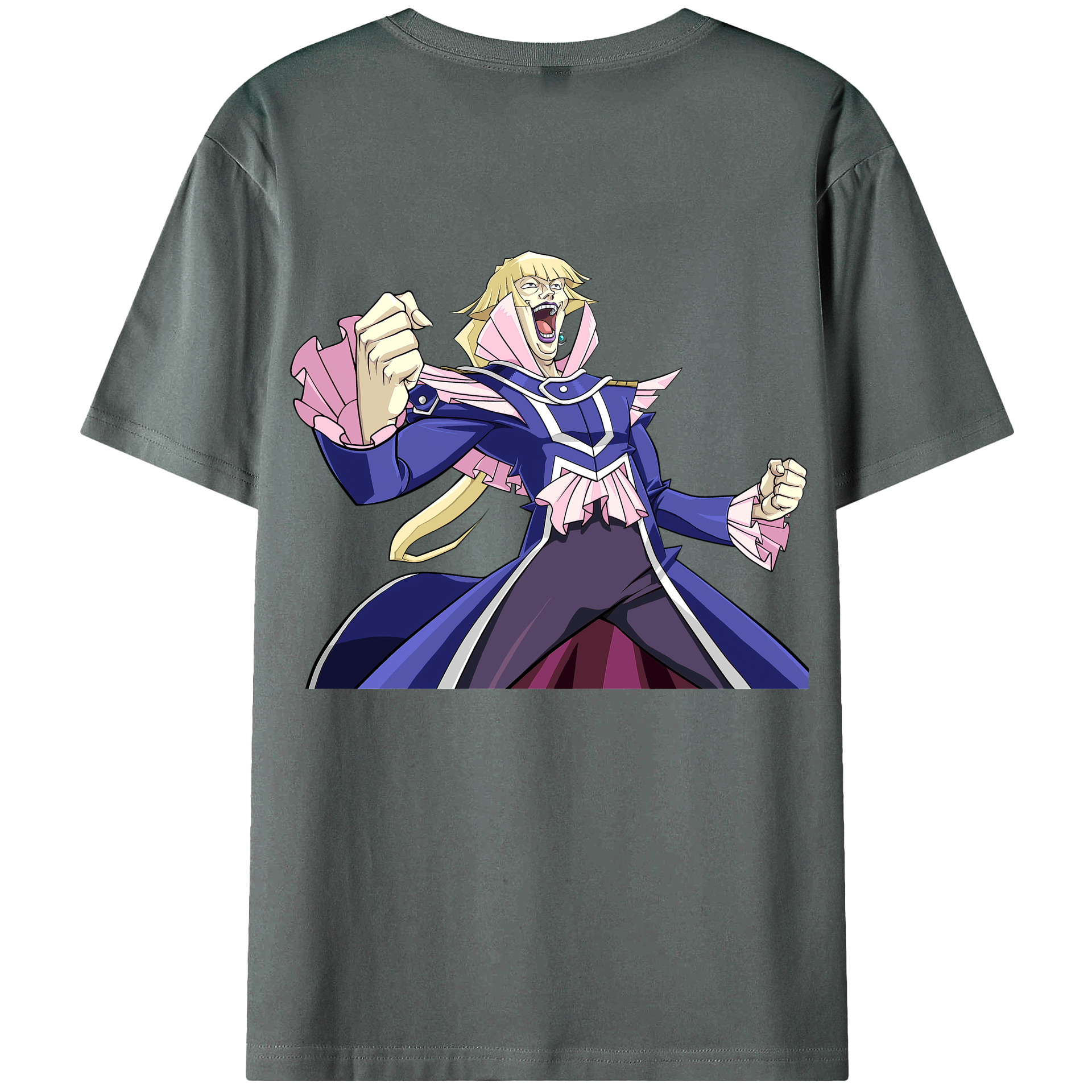 （画像用） 遊☆戯☆王 Yu-Gi-Oh! 綿100％ メンズ半袖Tシャツ（バックプリント） 通気性